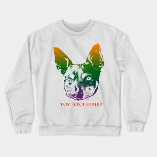 The toy fox terrier head is Violet, Green, Orange Crewneck Sweatshirt